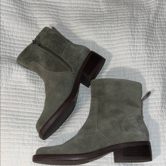 Green  Lucky Brand Women's Suede Ankle Boots - Picture 4 of 8